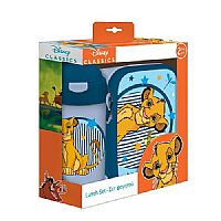 Σετ Φαγητού Disney Lion King με Φαγητοδοχείο 800 ml - Παγούρι Πλαστικό 500 ml