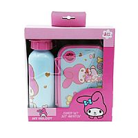 Σετ Φαγητού My Melody Φαγητοδοχείο 800ml-Παγούρι Αλουμινίου 500ml