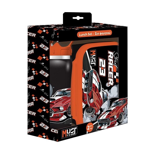 Σετ Φαγητού Must Team Street Racer Φαγητοδοχείο 800ml-Παγούρι Ανοξείδωτο 500ml