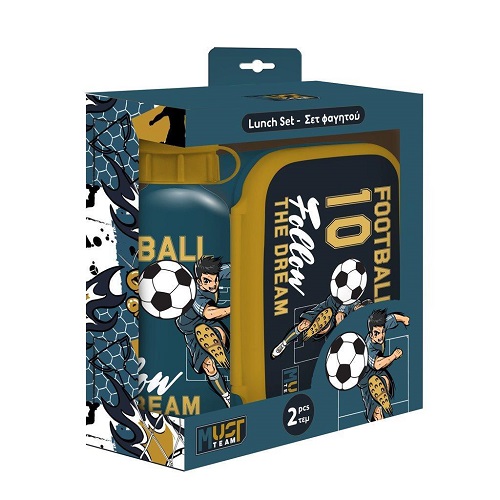 Σετ Φαγητού Must Team Football Φαγητοδοχείο 800ml-Παγούρι Αλουμινίου 500ml