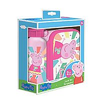 Σετ Φαγητού Peppa Pig Φαγητοδοχείο 800ml-Παγούρι Αλουμινίου 500ml
