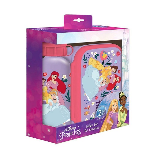 Σετ Φαγητού Disney Princess Φαγητοδοχείο 800ml-Παγούρι Αλουμινίου 500ml
